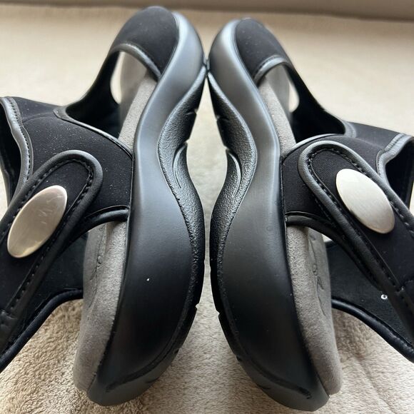 SAS Harmony Black Mesh Tripad Comfort Flat Sandal Women 5 Adjustable Strap USA - Picture 5 of 16